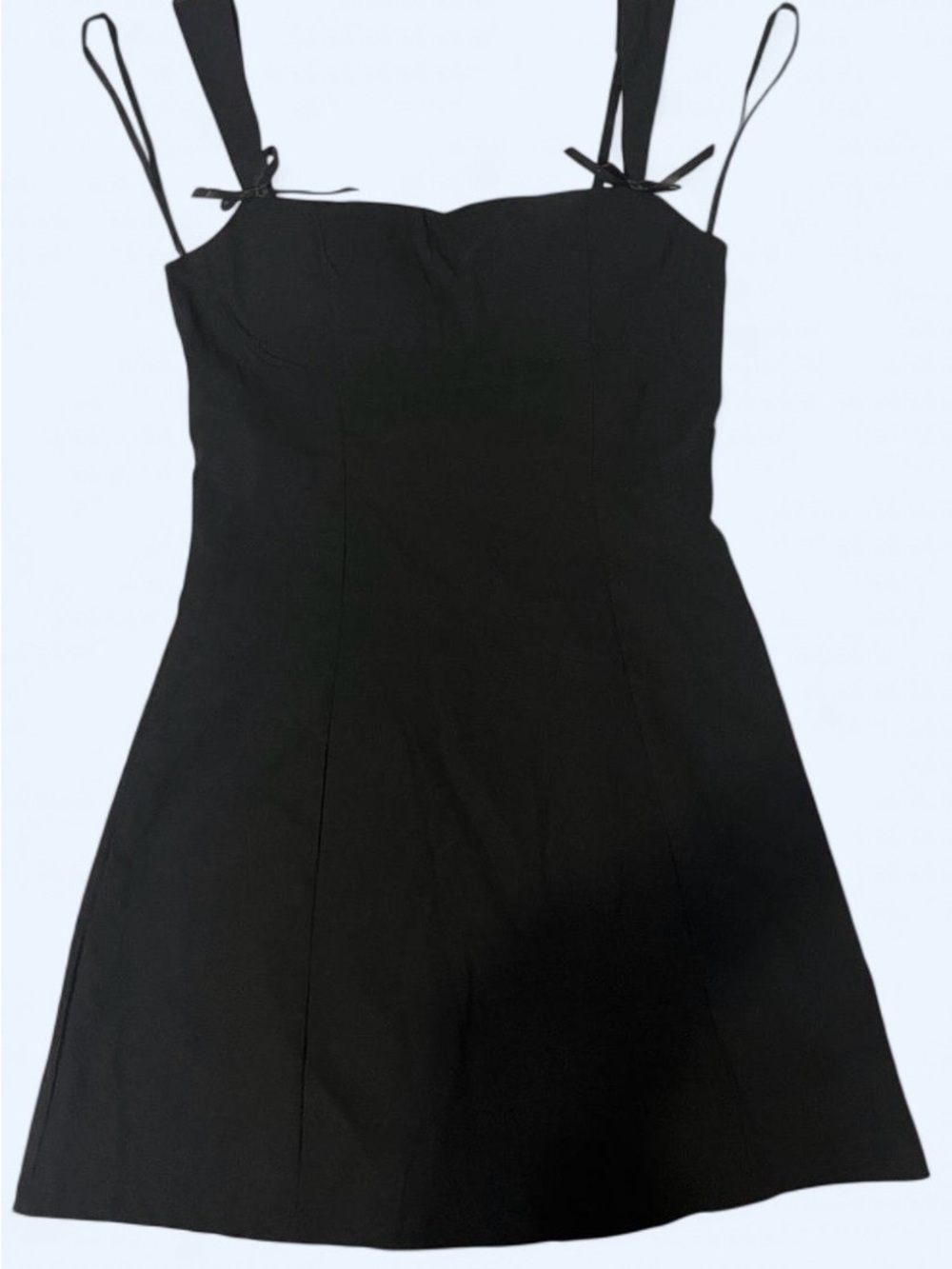 Vintage Classic Black Mini Dress with Spaghetti Straps